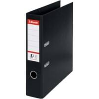 Esselte No.1 Power Lever Arch File A4 72 mm Black 2 ring 811370 Polypropylene Portrait Pack of 10