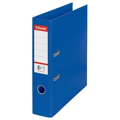 Esselte No.1 Power Lever Arch File A4 72 mm Blue 2 ring 811350 Polypropylene Portrait Pack of 10