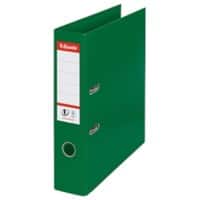 Esselte No.1 Power Lever Arch File A4 72 mm Green 2 ring 811360 Polypropylene Portrait Pack of 10
