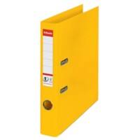 Esselte No.1 Power Lever Arch File A4 52 mm Yellow 2 ring 811410 Polypropylene Portrait Pack of 10