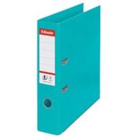 Esselte No.1 Power Lever Arch File A4 72 mm Turquoise 2 ring 811550 Polypropylene Portrait Pack of 10