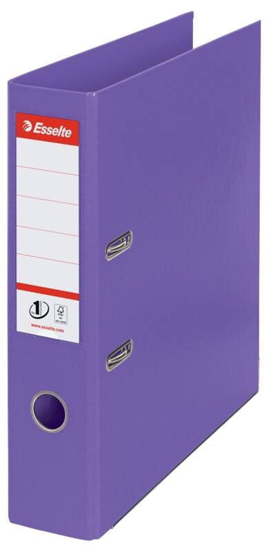 Esselte No.1 Power Wide Lever Arch File A4 72 mm Violet 2 Rings 811530 Polypropylene Portrait Pack of 10