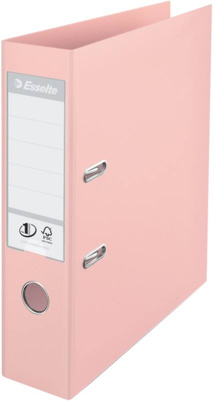 Esselte No.1 Solea Wide Lever Arch File A4 72 mm Peach 2 Rings 231039 Polypropylene Portrait Pack of 10