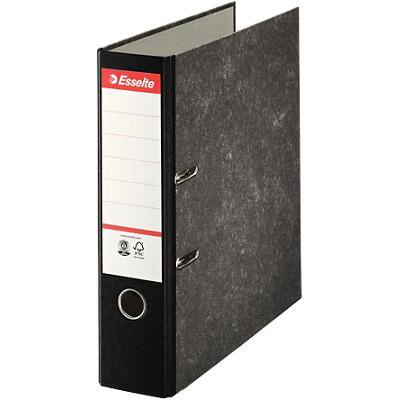 Esselte Essentials Lever Arch File A4, Foolscap 72 mm Black 2 ring 2121251 Cardboard Marbled Portrait Pack of 10