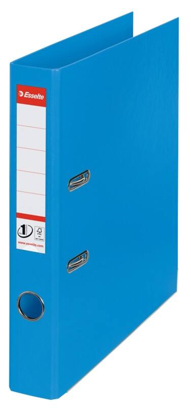 Esselte No.1 VIVIDA Narrow Lever Arch File A4 52 mm Blue 2 Rings 624071 Polypropylene Portrait Pack of 10