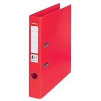 Esselte No.1 VIVIDA Lever Arch File A4 52 mm Red 2 ring 624072 Polypropylene Portrait Pack of 10