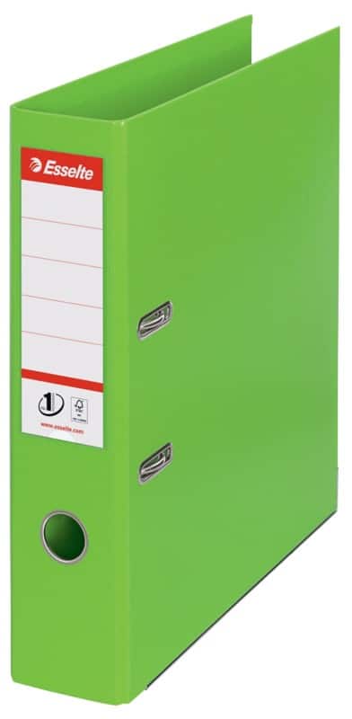 Esselte No.1 VIVIDA Wide Lever Arch File A4 72 mm Green 2 Rings 624069 Polypropylene Portrait Pack of 10