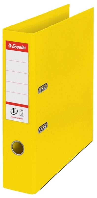 Esselte No.1 VIVIDA Wide Lever Arch File A4 72 mm Yellow 2 Rings 624070 Polypropylene Portrait Pack of 10