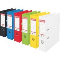 Esselte No.1 VIVIDA Lever Arch File A4 72 mm Assorted 2 ring 624161 Polypropylene Portrait Pack of 10