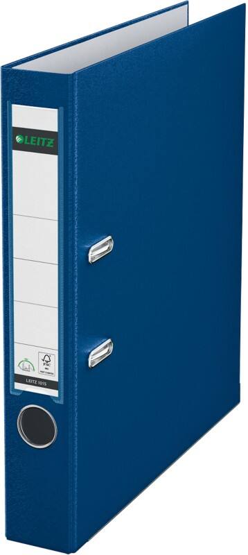Leitz 180° Narrow Lever Arch File A4 52 mm Blue 2 Rings 1015 Polypropylene Portrait Pack of 10