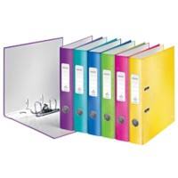 Leitz 180° WOW Lever Arch File A4 50 mm Assorted 2 Rings 1006 Laminated Cardboard Portrait  Pack of 10