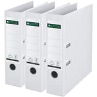 Leitz 180° Lever Arch File A4 82 mm White 2 ring 1010 Polypropylene Portrait  Pack of 3