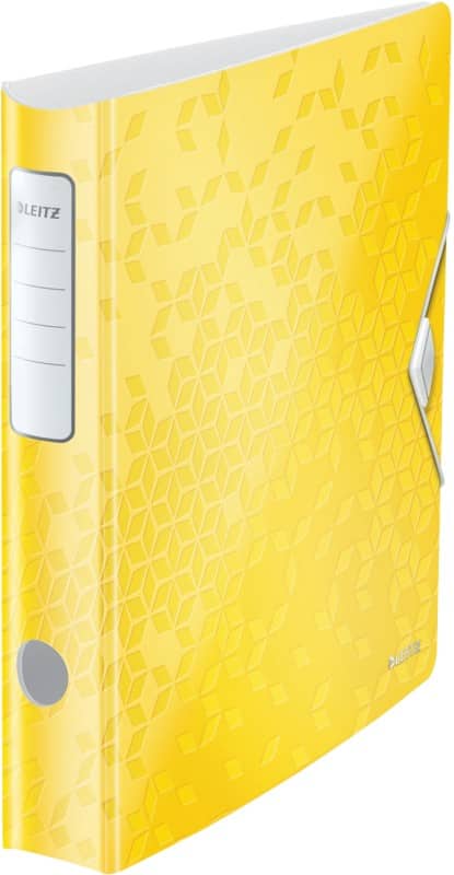 Leitz 180° Active WOW Narrow Lever Arch File A4 60 mm Yellow 2 Rings 1107 Polyfoam Portrait Pack of 5