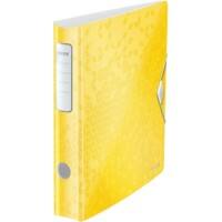 Leitz 180° Active WOW Lever Arch File A4 60 mm Yellow 2 Rings 1107 Polyfoam Portrait  Pack of 5