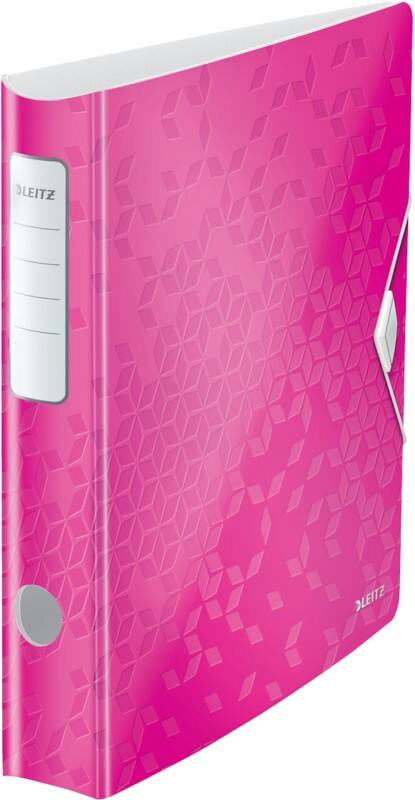 Leitz 180° Active WOW Narrow Lever Arch File A4 60 mm Pink 2 Rings 1107 Polyfoam Portrait Pack of 5
