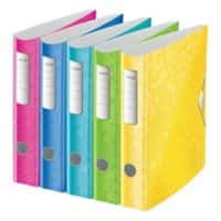 Leitz 180° Active WOW Lever Arch File A4 60 mm Assorted 2 Rings 1107 Polyfoam Portrait  Pack of 5