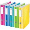 Leitz 180° Active WOW Lever Arch File A4 82 mm Assorted 2 ring 1106 Polyfoam Portrait Pack of 5
