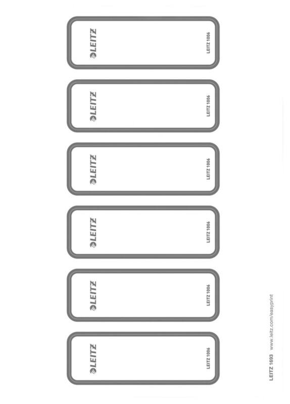 Leitz PC Spine Labels Grey Pack of 60