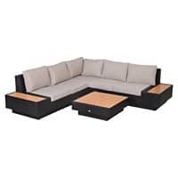 Outsunny Rattan Sofa 860-075BK Black, Beige