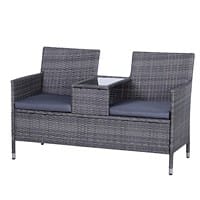 OutSunny Outdoor Rattan Chair  Grey
