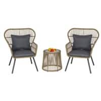 OutSunny Rattan Coffee Set Brown