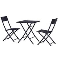 Outsunny Rattan Coffee Set 841-093 Black