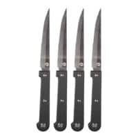 MasterChef Steak Knife Set Stainless Steel, ABS Black, Silver 11 cm