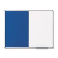Nobo Classic Combination Dry Wipe and Felt Board with Aluminium Frame 1200 x 900 mm