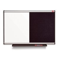 Nobo Combination Notice Board with Magnetic Drywipe Board and Black Foam Board 90 x 60 cm