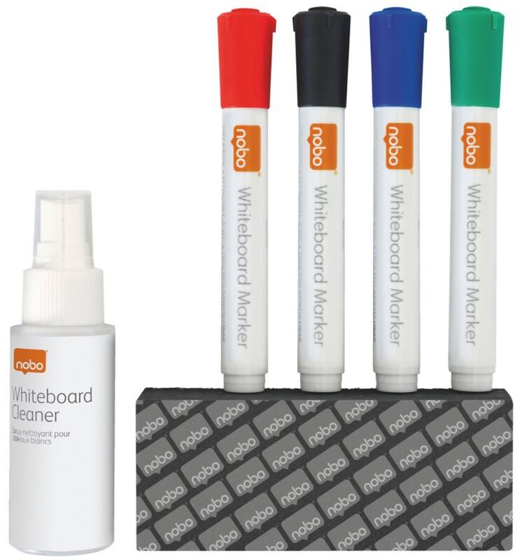 Nobo Whiteboard Cleaning Kit Quartet
