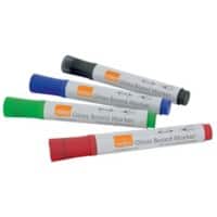 Nobo Glass Whiteboard Markers Assorted