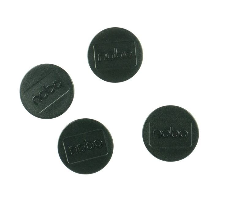 Nobo Whiteboard Magnets 38 mm Black Pack of 4