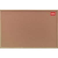 Nobo Cork Notice Board with Oak Frame Brown 120 x 90 cm