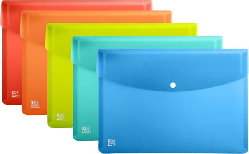 Oxford Document Wallet Urban Assorted PP A4 Pack of 5
