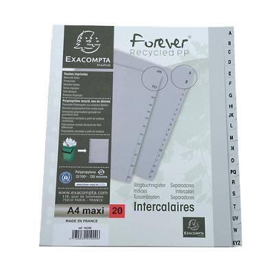Exacompta Dividers 1920E Grey Pack of 10