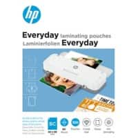 HP Everyday Laminating Pouch Business Card & Credit Card Glossy 2 x 40 (80 Microns) Transparent Pack of 100