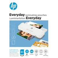 HP Everyday Laminating Pouch Business Card & Credit Card Glossy 80 microns (2 x 80) Transparent Pack of 100