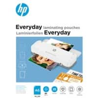 HP Everyday Laminating Pouch A6 Glossy 2 x 40 (80 Microns) Transparent Pack of 25