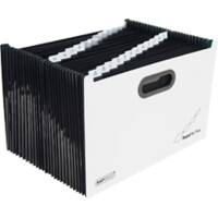 Rapesco SupaFile Expanding File 26 Pockets A4 PP (Polypropylene) Blank White, Black 1622