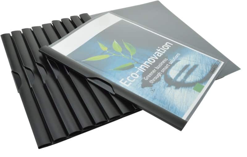 Rapesco Clip File A4 Black PP (Polypropylene) 180 microns Pack of 10