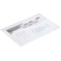 Rapesco Popper Wallet A4 Press Stud PP (Polypropylene) Landscape 24 (W) x 0.2 (D) x 36 (H) cm Clear Pack of 5