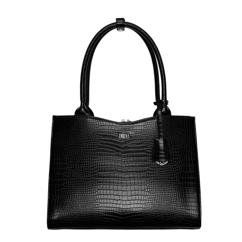 SOCHA Midi Croco Black Laptop Bag 14 " 39 x 12 x 29 cm Synthetic Leather Black