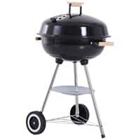 Outsunny BBQ Grill 846-033 Metal, Stainless Steel, Porcelain Black, Silver