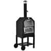Outsunny Charcoal BBQ 846-051 Stainless Steel, ABS Black