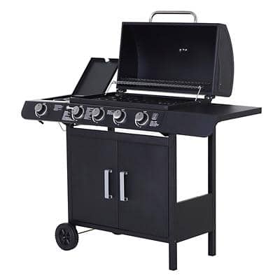 Outsunny Charcoal Smoker Grill 846-016 Steel, PP Black