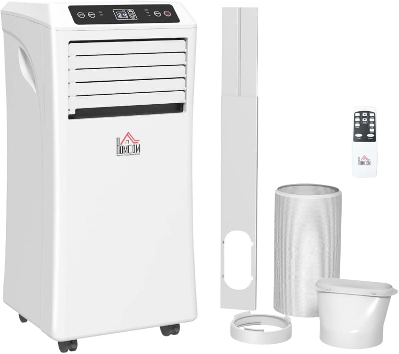 HOMCOM Mobile Air Conditioner 823-002V71 White 338 mm x 354 mm x 698 mm