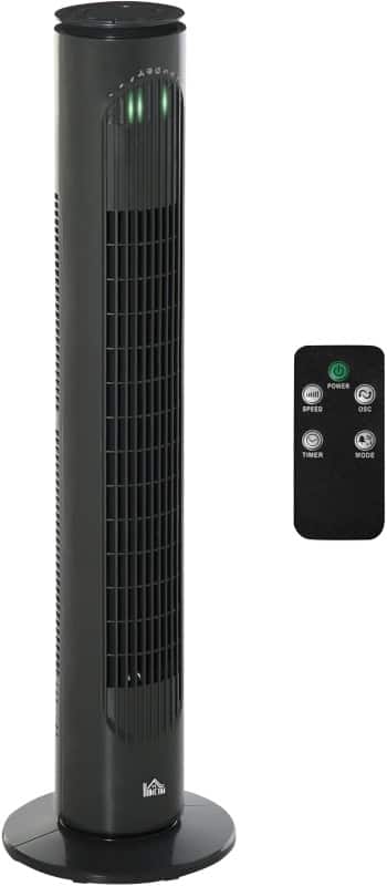 HOMCOM Tower Fan 824-015V70CG 70° 45W Dark Grey 770 mm