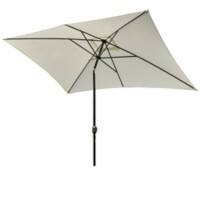 Outsunny Parasol 84D-013CW Steel, Aluminum, Polyester Cream White