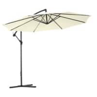 OutSunny Patio Umbrella Water-Resistant Metal, Polyester Beige