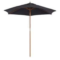 OutSunny Patio Umbrella Water-Resistant Polyester, Wood Black
